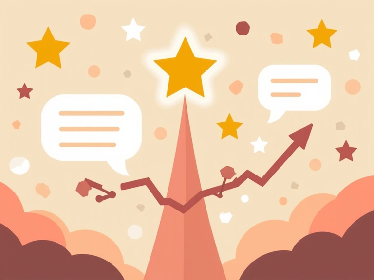 Abstract illustration representing positive feedback and satisfaction